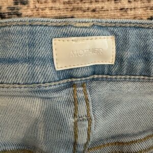 MOTHER Sky Blue Denim Trousers